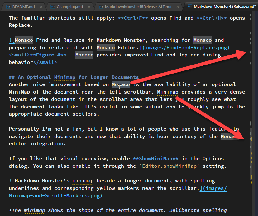 Scrollbar Markers