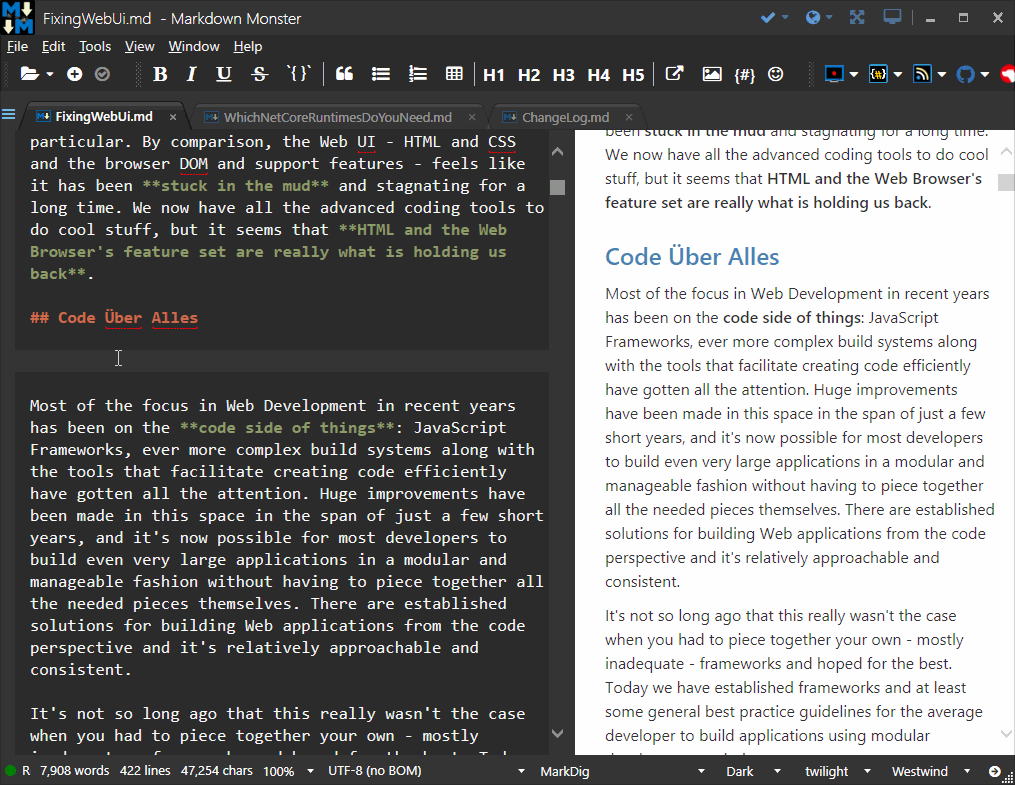 Markdown Monster 3.0.0.34 for apple download free