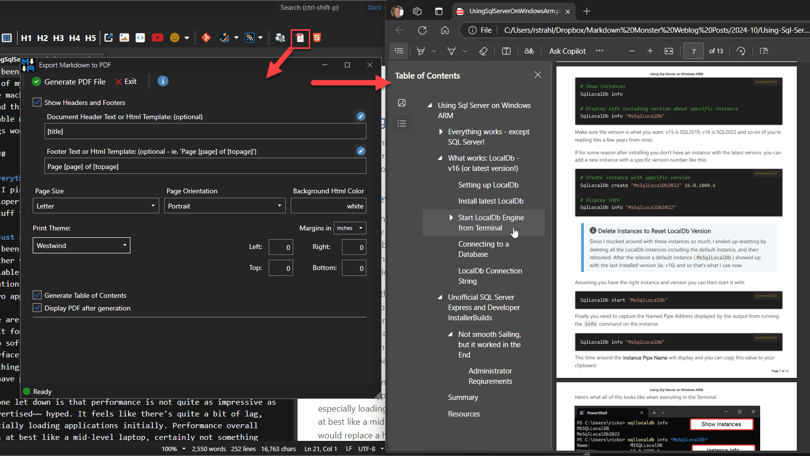 Pdf Output Generation