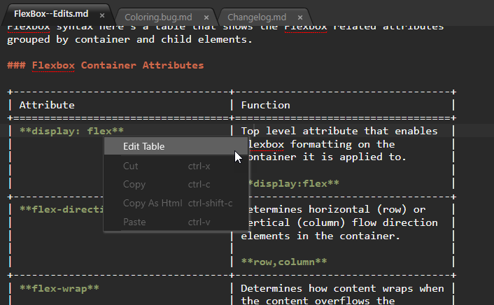 markdown table generator